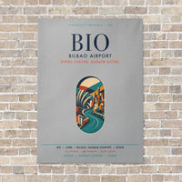 Thumbnail for Bilbao Airport BIO vertical canvas print - no frame - light gray background