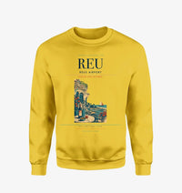 Thumbnail for Reus Airport (REU) design on yellow sweatshirt