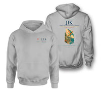 Thumbnail for Ikaria Island National Airport (JIK) design on light gray double-side hoodie