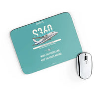 Thumbnail for Shorts 360-300 design on turquoise rectangle mouse pad