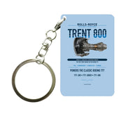 Thumbnail for TRENT 800 Key Chain design on light blue key chain