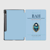 Thumbnail for Bahrain International Airport (BAH) design on light blue samsung tablet tablet case