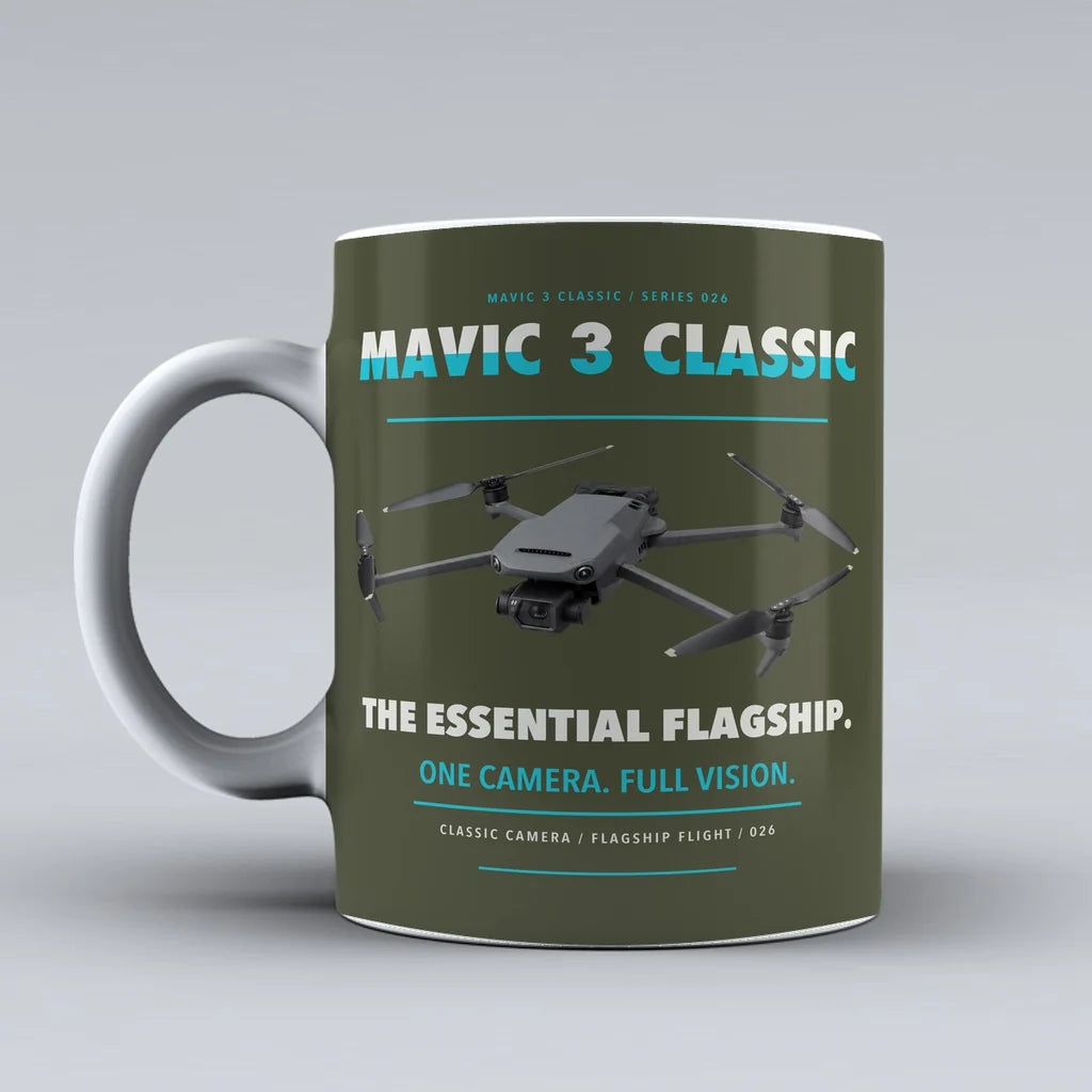 Mavic 3 Classic Mug design on green army dji