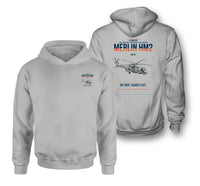 Thumbnail for Leonardo AW101 Merlin HM2 design on light gray double-side hoodie, double-side print