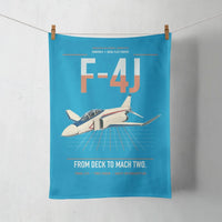Thumbnail for F-4J Phantom II design on turquoise towel
