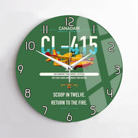 Thumbnail for Canadair CL-415 design on green no frame wall clock