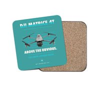 Thumbnail for DJI Matrice 4T design on turquoise 1 piece coaster
