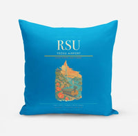 Thumbnail for Yeosu Airport (RSU) design on turquoise pillow
