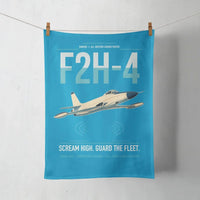 Thumbnail for F2H-4 Banshee design on turquoise towel