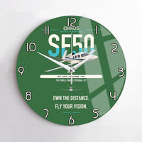 Thumbnail for Cirrus Vision Jet G2+ design on green no frame wall clock