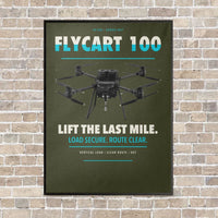 Thumbnail for DJI FlyCart 100 vertical canvas print - framed - green army background
