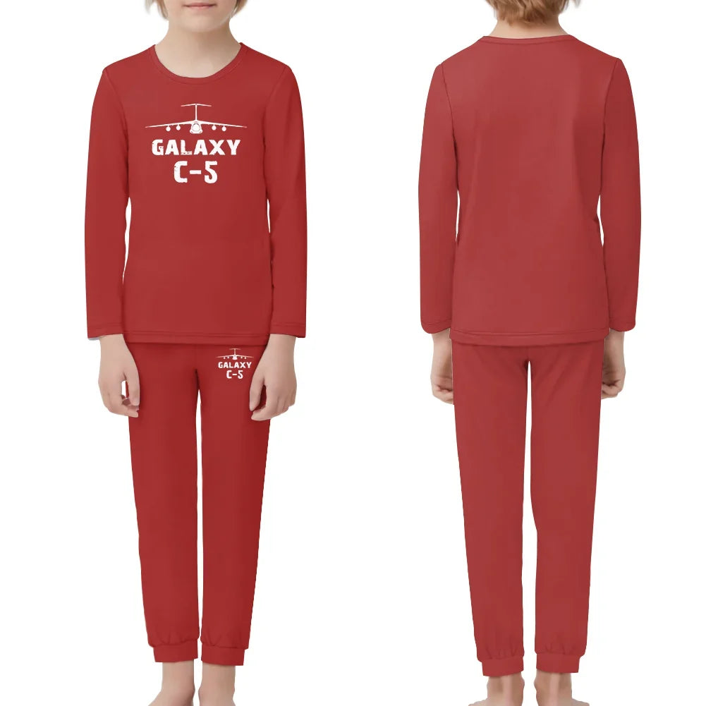 Military Transport Airplane C 5 children pajamas - Red