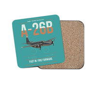 Thumbnail for A-26B Invader design on turquoise 1 piece coaster