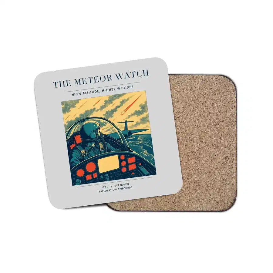 The Meteor Watch - Designed Coasters design on light gray 1-piece