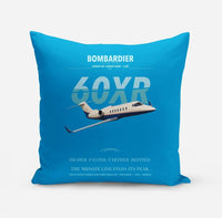 Thumbnail for Bombardier Learjet 60XR design on turquoise pillow
