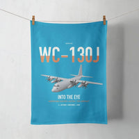Thumbnail for WC-130J Hurricane Hunter design on turquoise towel