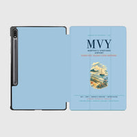 Thumbnail for Martha's Vineyard Airport (MVY) design on light blue samsung tablet tablet case