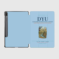 Thumbnail for Dushanbe International Airport (DYU) design on light blue samsung tablet tablet case