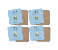 Thumbnail for Destin Fort Walton Beach Airport (VPS) design on light blue 4 pieces set coaster