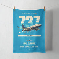 Thumbnail for Boeing 737 MAX 7 design on turquoise towel