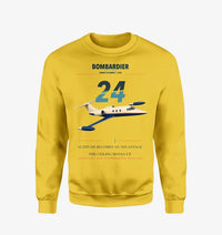 Thumbnail for Bombardier Learjet 24 design on yellow sweatshirt