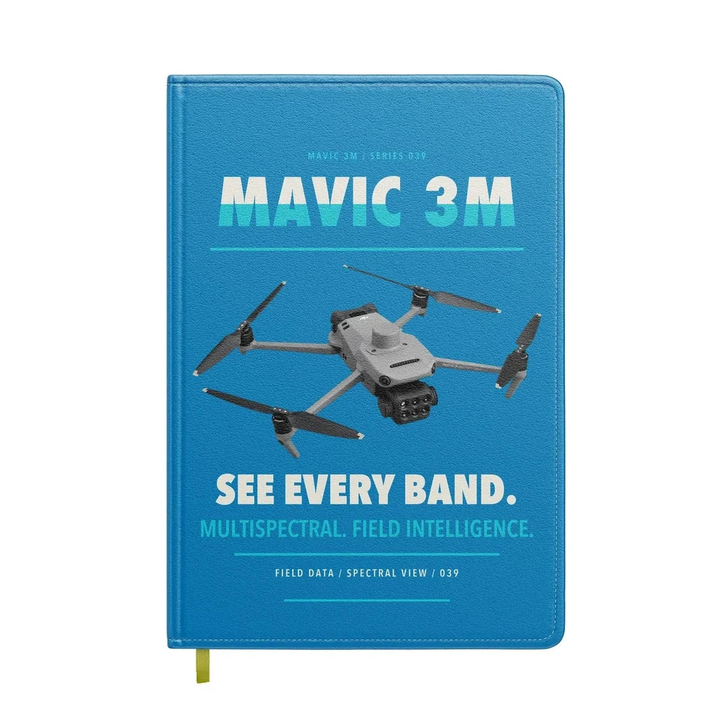 DJI Mavic 3 Multispectral design on turquoise notebook