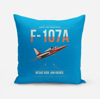 Thumbnail for F-107A Ultra Sabre design on turquoise pillow
