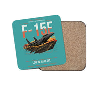 Thumbnail for F-15E Strike Eagle design on turquoise 1 piece coaster