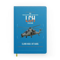 Thumbnail for HAL LCH Prachand design on turquoise notebook