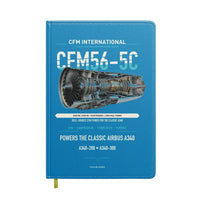 Thumbnail for CFM56-5C design on turquoise notebook