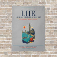 Thumbnail for London Heathrow Airport LHR vertical canvas print - no frame - light gray background