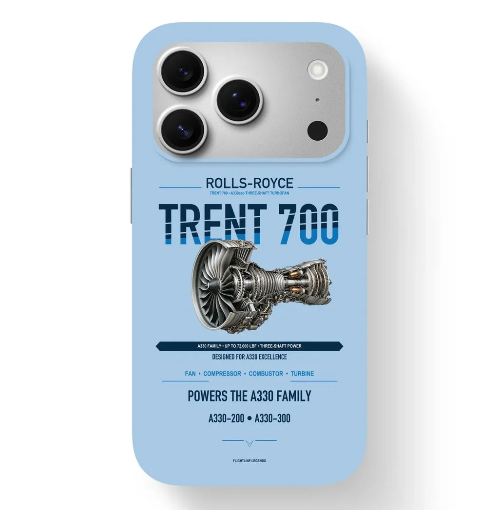 TRENT 700 Case design on light blue iphone case