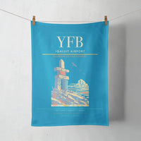 Thumbnail for Iqaluit Airport (YFB) design on turquoise towel