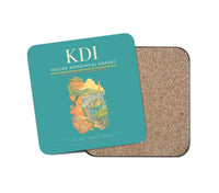 Thumbnail for Wolter Monginsidi Airport (KDI) design on turquoise 1 piece coaster