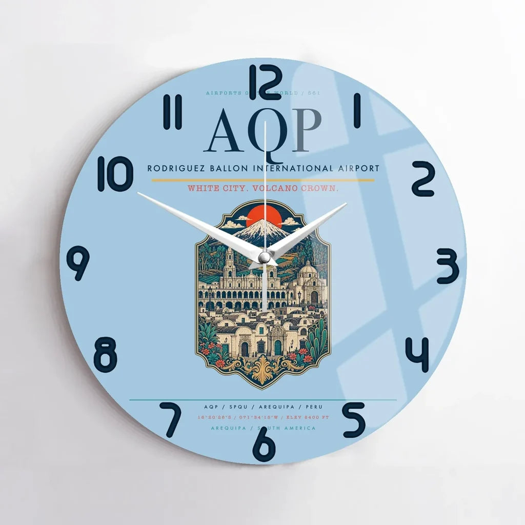 Rodriguez Ballon International Airport AQP Wall-Clock No-Frame - Light Blue