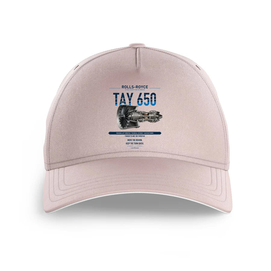 TAY 650 design on pink printed hat