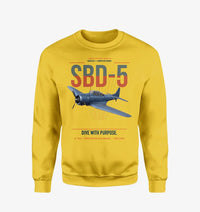 Thumbnail for SBD-5 Dauntless design on yellow sweatshirt