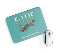 Thumbnail for F-111F Aardvark design on turquoise rectangle mouse pad