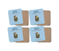 Thumbnail for Westchester County Airport (HPN) design on light blue 4 pieces set coaster