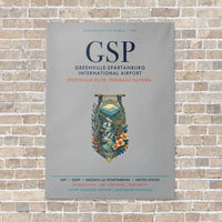 Thumbnail for Greenville-Spartanburg International Airport GSP vertical canvas print - no frame - light gray background