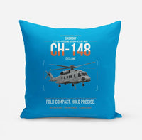 Thumbnail for Sikorsky CH-148 Cyclone design on turquoise pillow