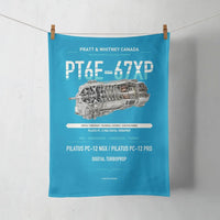 Thumbnail for PT6E-67XP design on turquoise towel