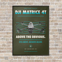 Thumbnail for DJI Matrice 4T vertical canvas print - framed - green army background