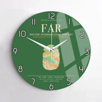 Thumbnail for Hector International Airport (FAR) design on green no frame wall clock