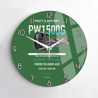 Thumbnail for PW1500G design on green no frame wall clock