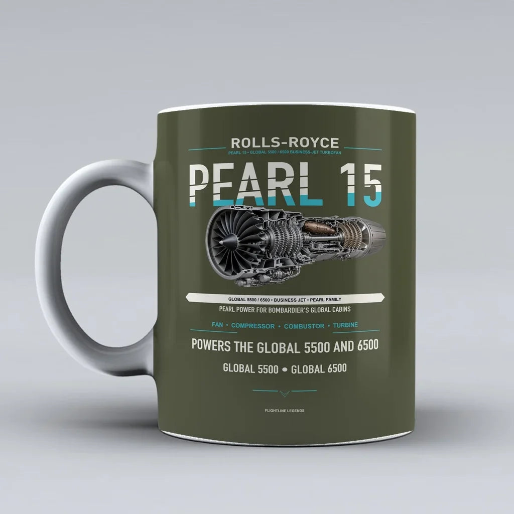15 Mug design on green army pearl