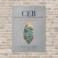 Thumbnail for Mactan-Cebu International Airport CEB vertical canvas print - no frame - light gray background