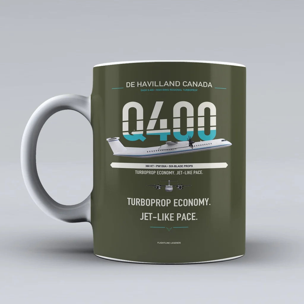 8-400 Mug design on green army dash