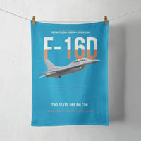 Thumbnail for F-16D Fighting Falcon Two Seats One Falcon design on turquoise towel