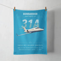 Thumbnail for Bombardier Learjet 31A design on turquoise towel